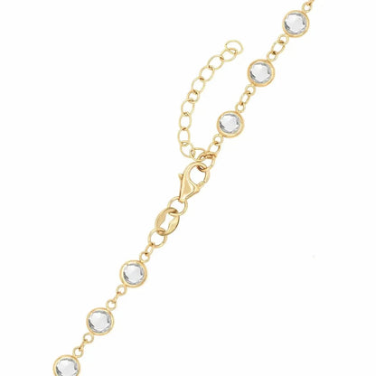 Newport White Topaz Necklace in 14k Gold (April)