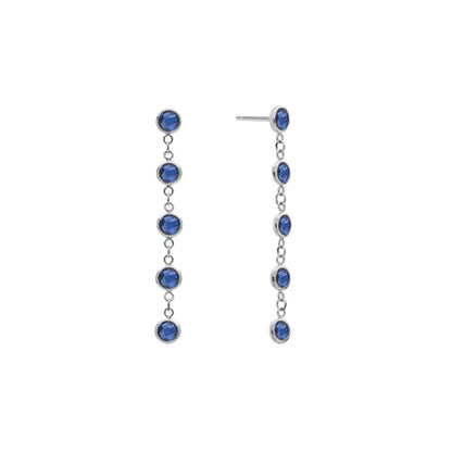 Newport Sapphire Earrings in 14k Gold (September)