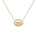 Mimi Pavé Oval Necklace in 14k Gold