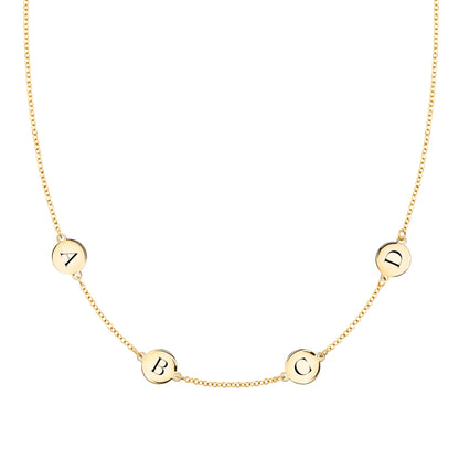 4 Letter Necklace in 14k Gold (Double Spacing)