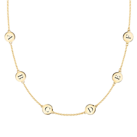 6 Letter Necklace in 14k Gold (Double Spacing)