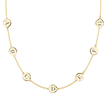 7 Letter Necklace in 14k Gold (Double Spacing)