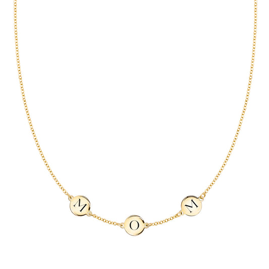 MOM Necklace in 14k Gold
