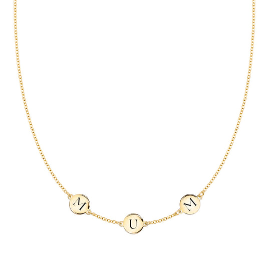 MUM Necklace in 14k Gold