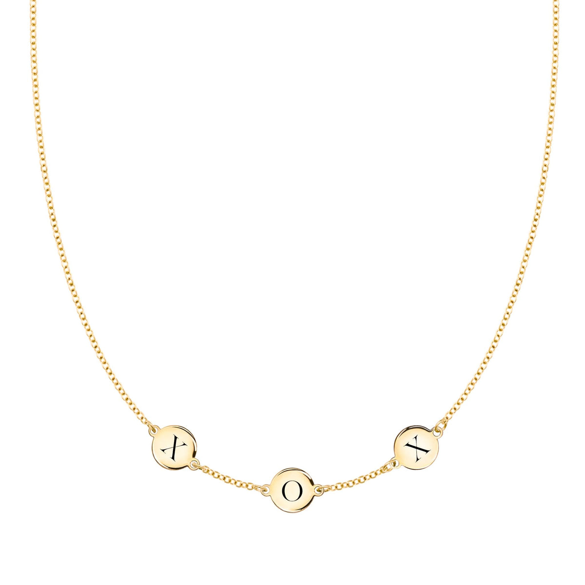 XOX Necklace in 14k Gold