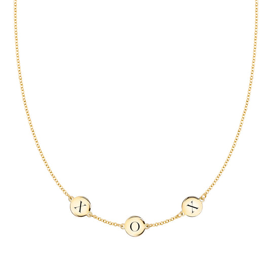 XOX Necklace in 14k Gold