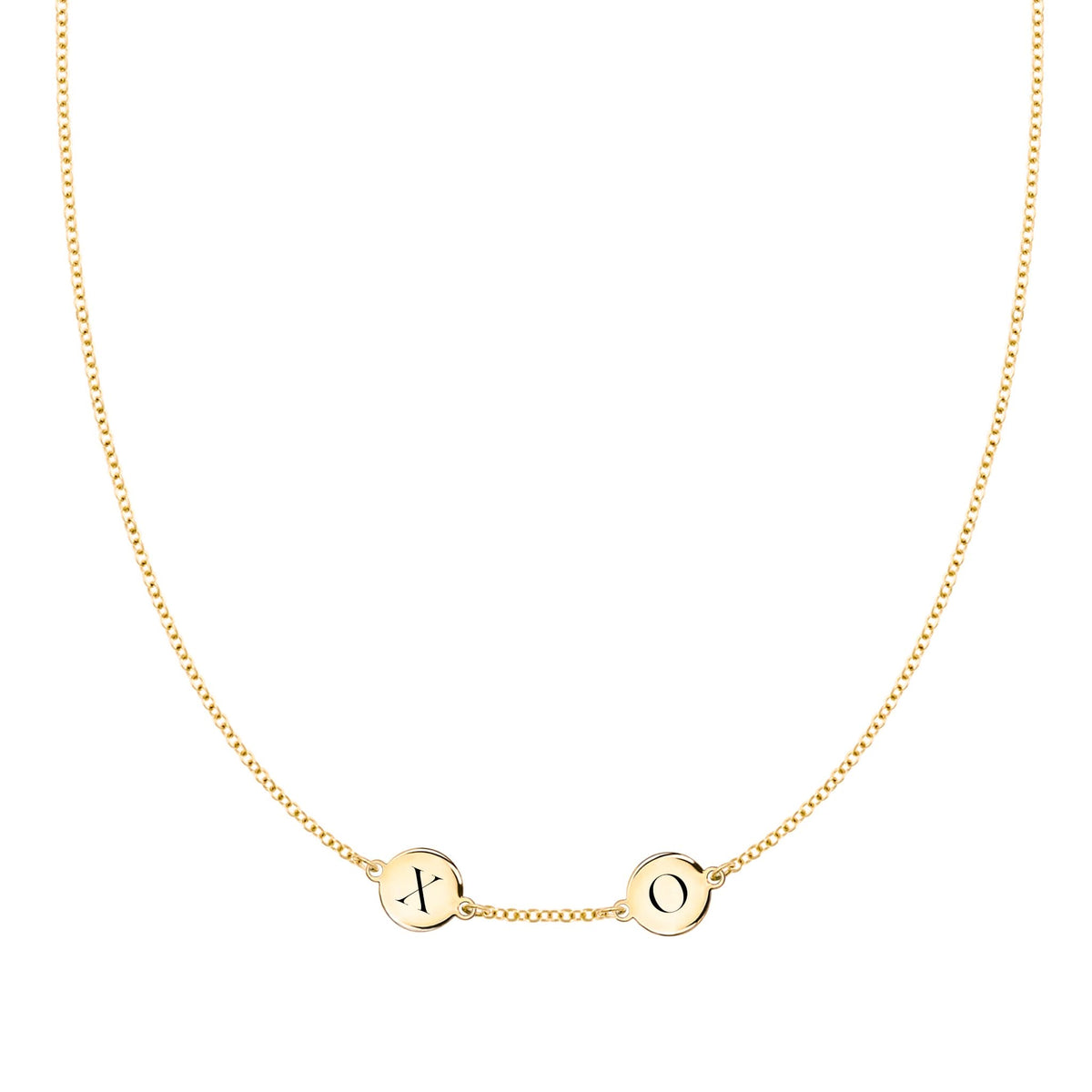 XO Necklace in 14k Gold