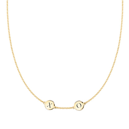 XO Necklace in 14k Gold