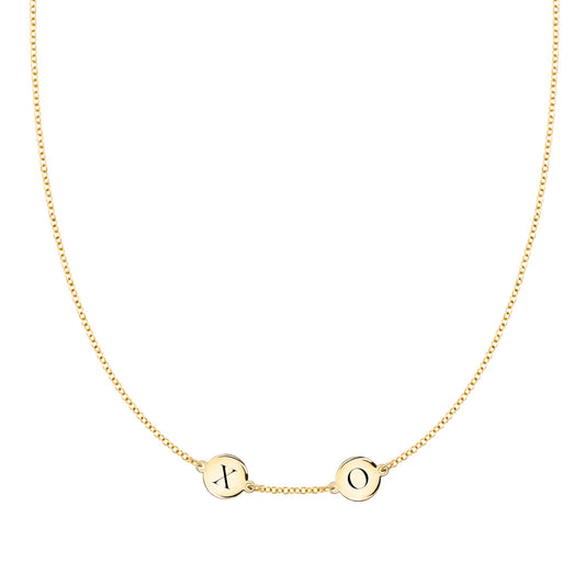 XO Necklace in 14k Gold