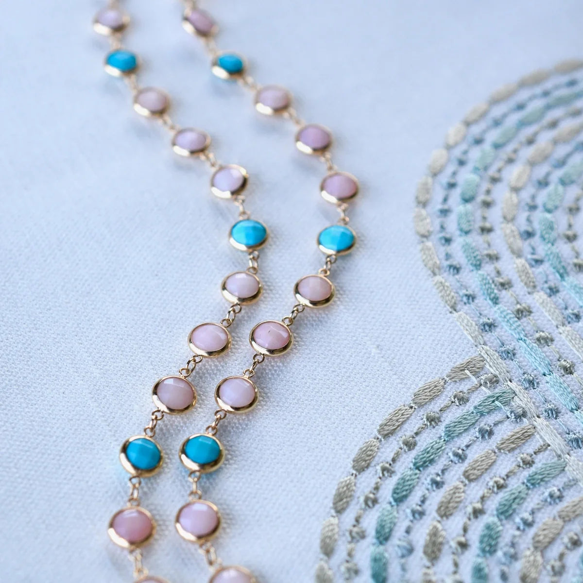 Newport Grand Palm Beach Necklace in 14k Gold