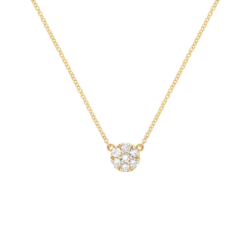 Rosecliff Diamond Mini Necklace in Solid 14k Gold