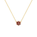 Rosecliff Garnet Mini Necklace in Solid 14k Gold (January)