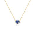 Rosecliff Sapphire Mini Necklace in Solid 14k Gold (September)