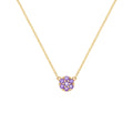 Rosecliff Amethyst Mini Necklace in Solid 14k Gold (February)