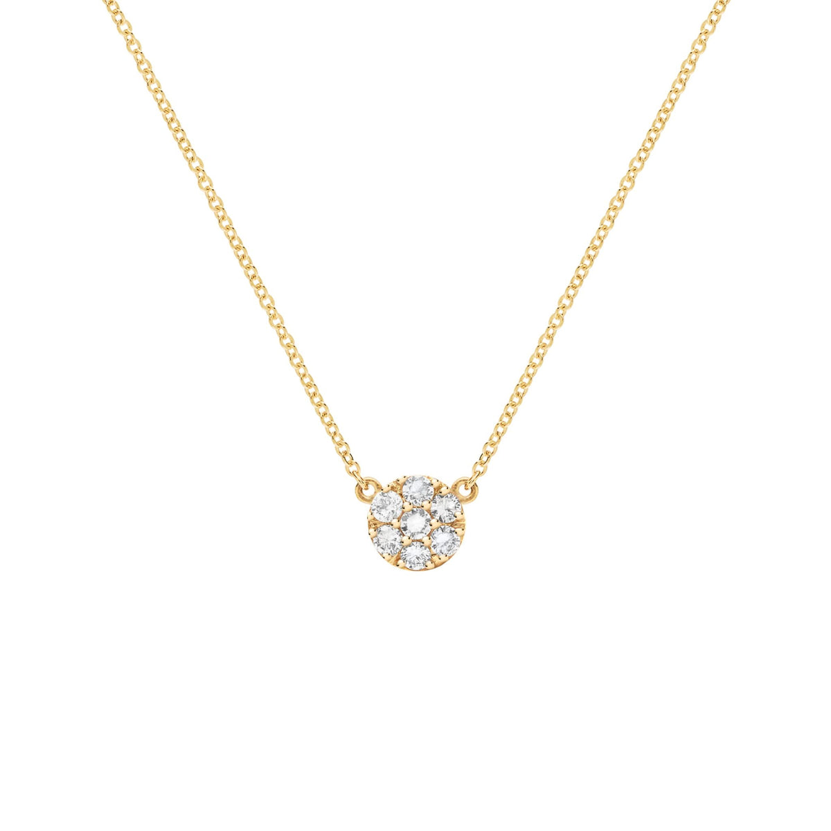 Rosecliff White Topaz Mini Necklace in Solid 14k Gold (April)