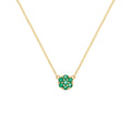 Rosecliff Emerald Mini Necklace in Solid 14k Gold (May)
