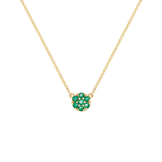 Rosecliff Emerald Mini Necklace in Solid 14k Gold (May)