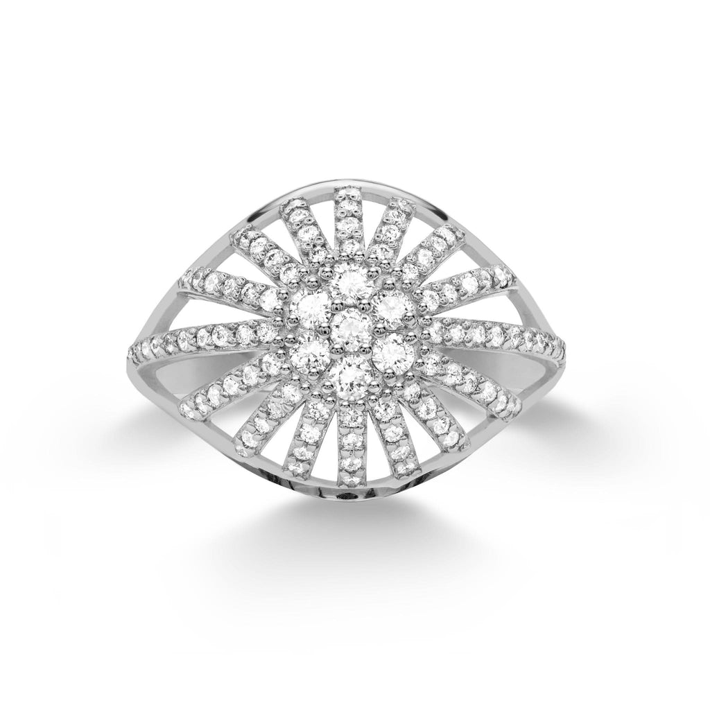 Palmer Diamond Dome Ring in Solid 14k Gold