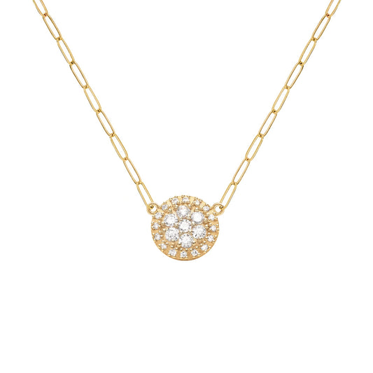 Palmer Diamond Necklace in Solid 14k Gold