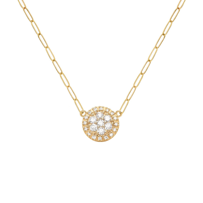 Palmer Diamond Necklace in Solid 14k Gold