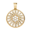 Palmer Diamond Dome Pendant in Solid 14k Gold