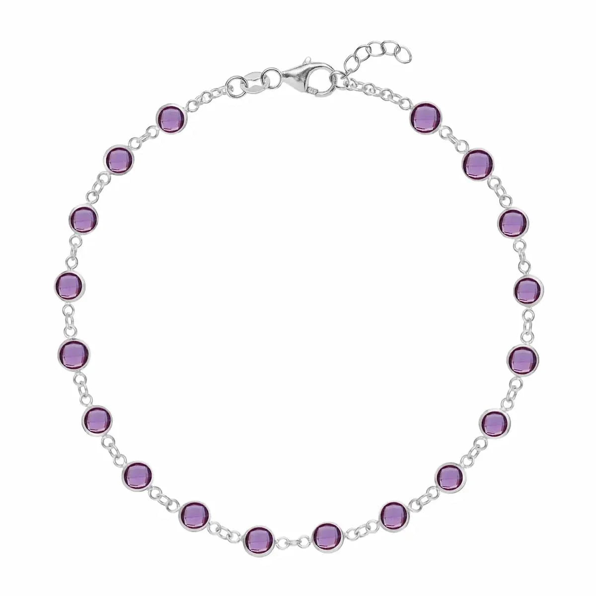 Newport Amethyst Bracelet in 14k Gold (February)