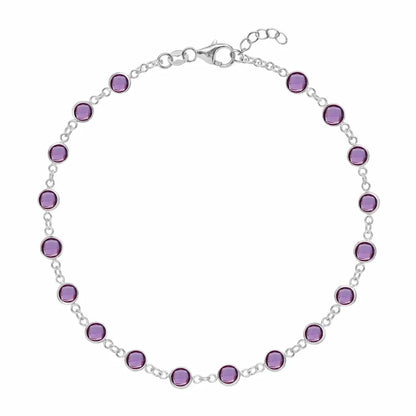 Newport Amethyst Bracelet in 14k Gold (February)
