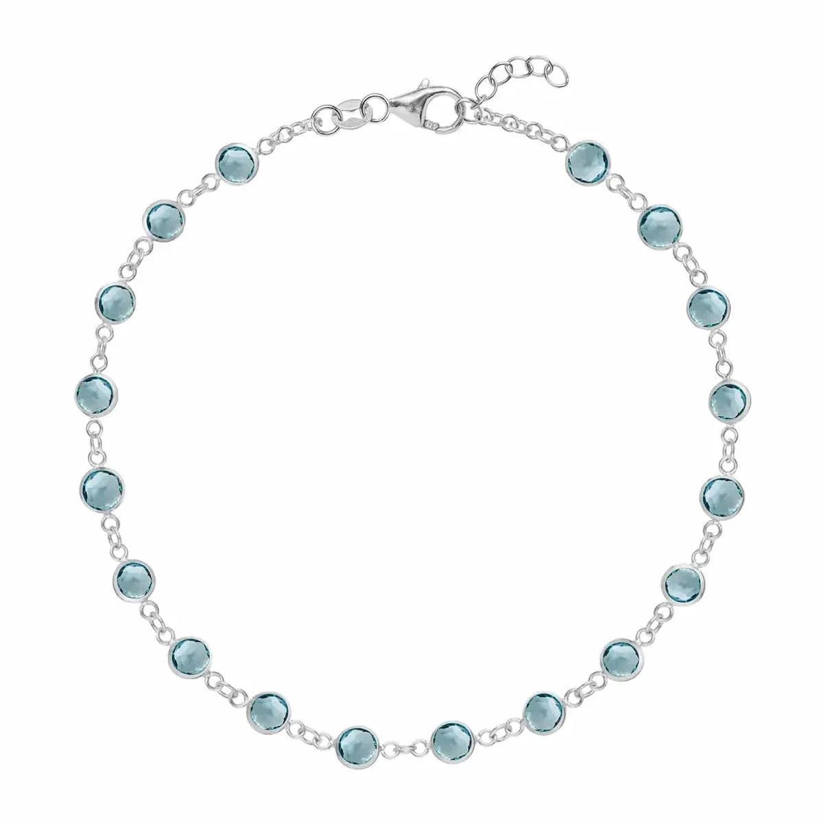 Newport Nantucket Blue Topaz Bracelet in 14k Gold (December)