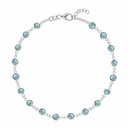 Newport Nantucket Blue Topaz Bracelet in 14k Gold (December)