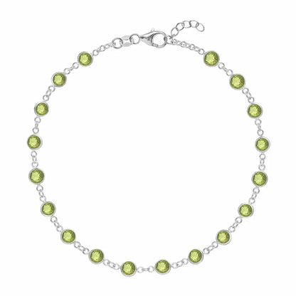 Newport Peridot Bracelet in 14k Gold (August)