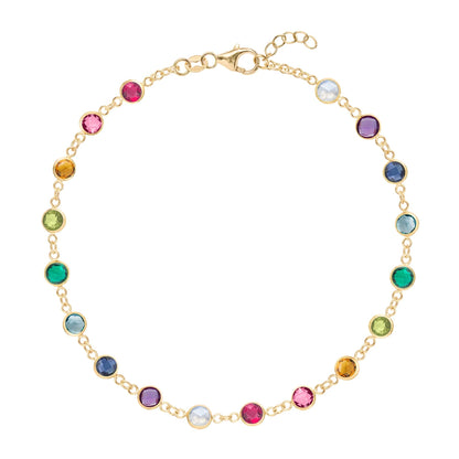 Rainbow Newport Bracelet in 14k Gold