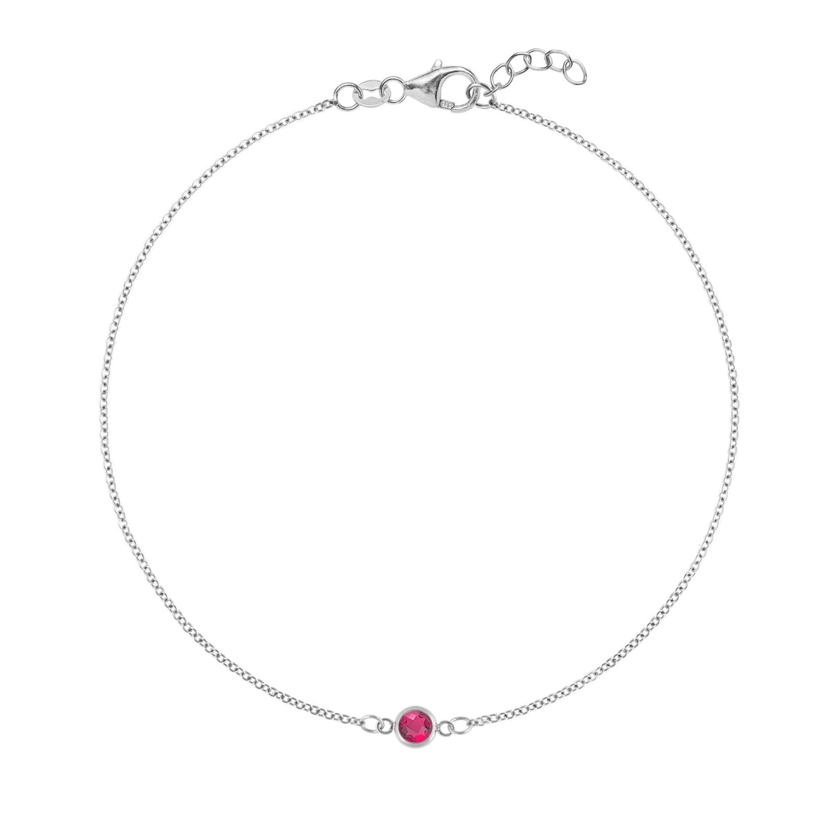 Petite 1 Ruby Bracelet in 14k Gold (July)