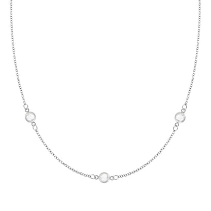 Petite 3 Birthstone Necklace in 14k Gold