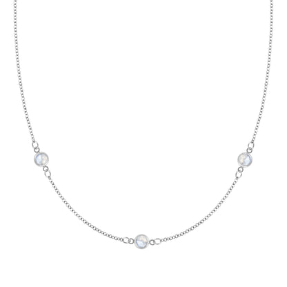 Bayberry 3 Moonstone Necklace in 14k Gold (June)
