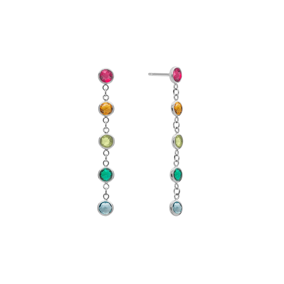 Rainbow Newport Earrings in 14k Gold