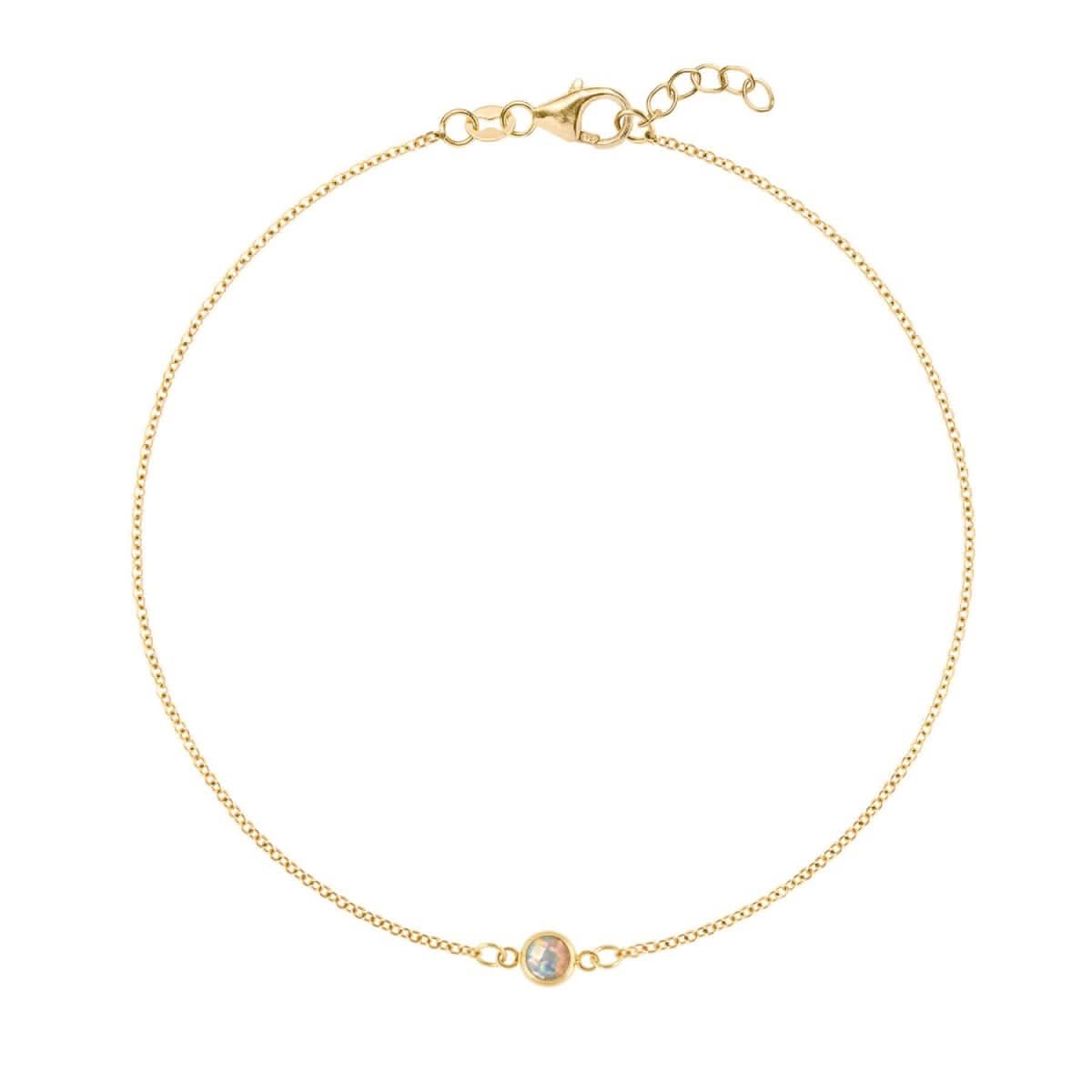 Petite 1 Opal Bracelet in 14k Gold (October)