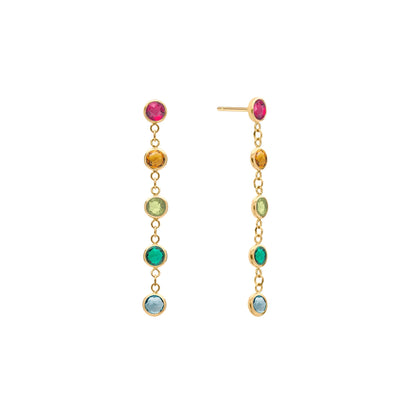 Rainbow Newport Earrings in 14k Gold