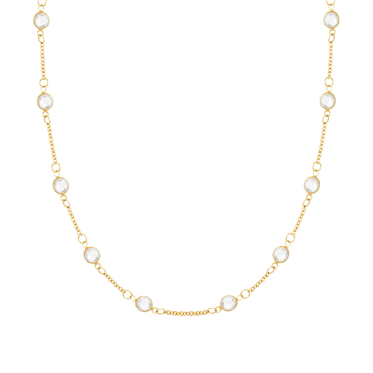 Petite 10 Birthstone Necklace in 14k Gold