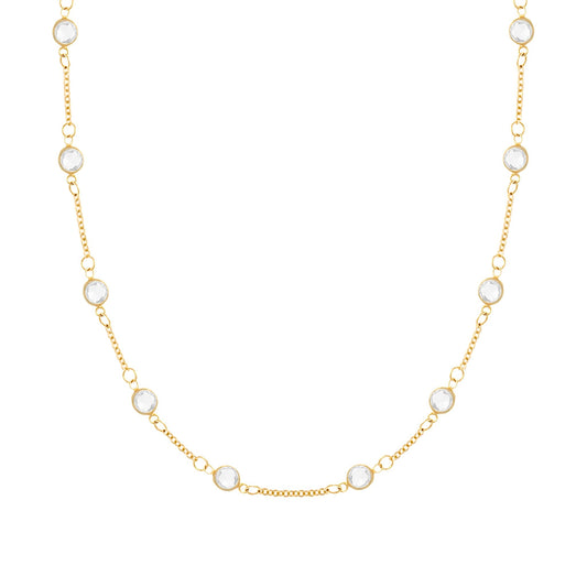 Petite 10 Birthstone Necklace in 14k Gold