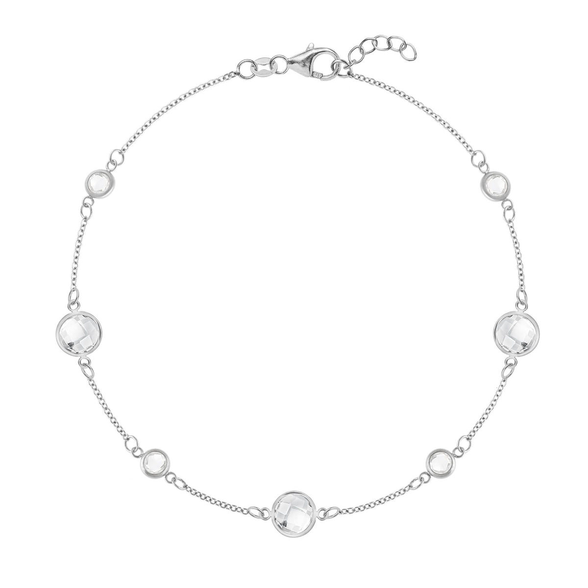 Bayberry Grand & Petite 7 Birthstone Bracelet in 14k Gold