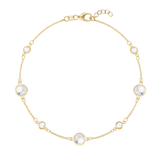 Bayberry Grand & Petite 7 Birthstone Bracelet in 14k Gold