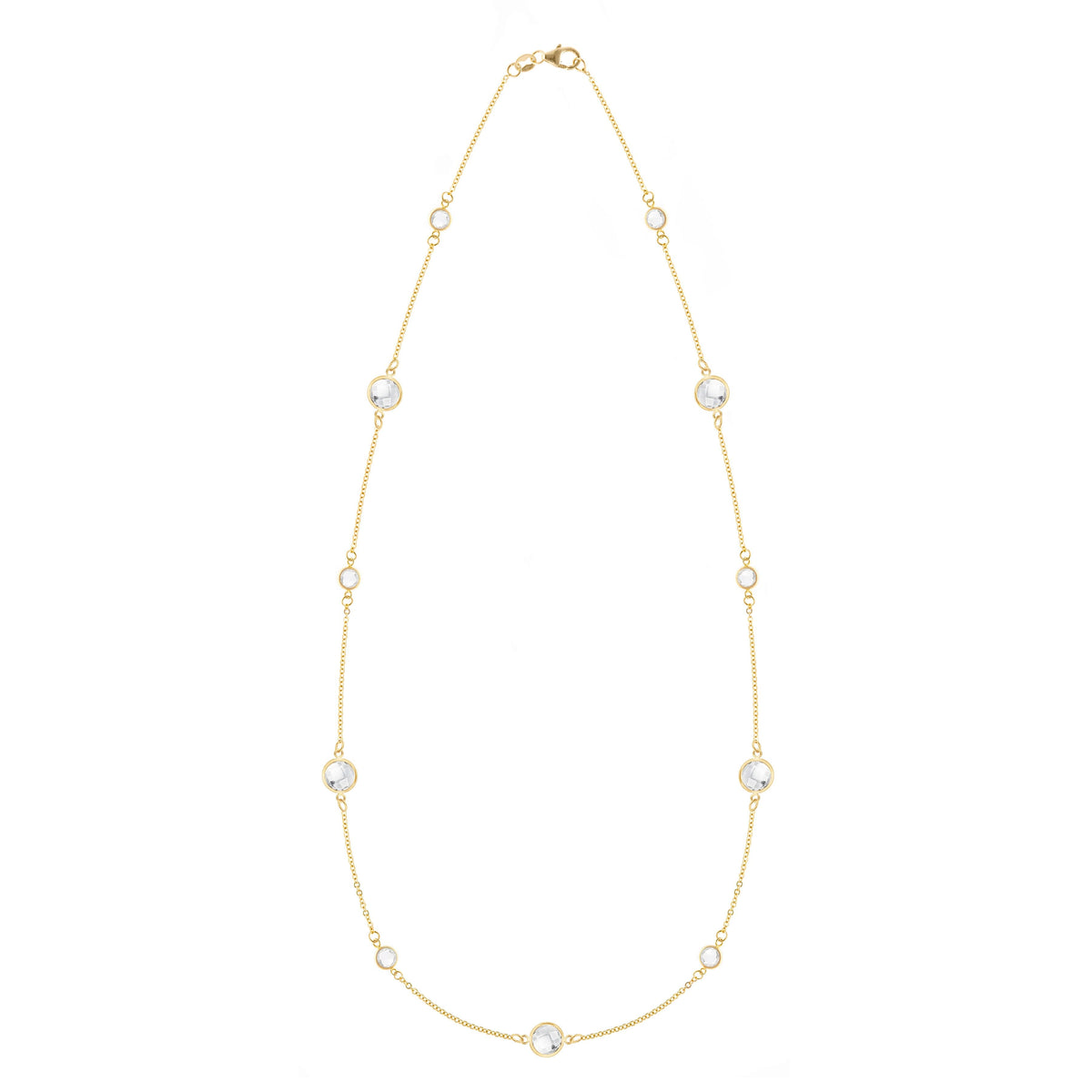 Bayberry Grand & Petite 11 Stone Necklace in 14k Gold