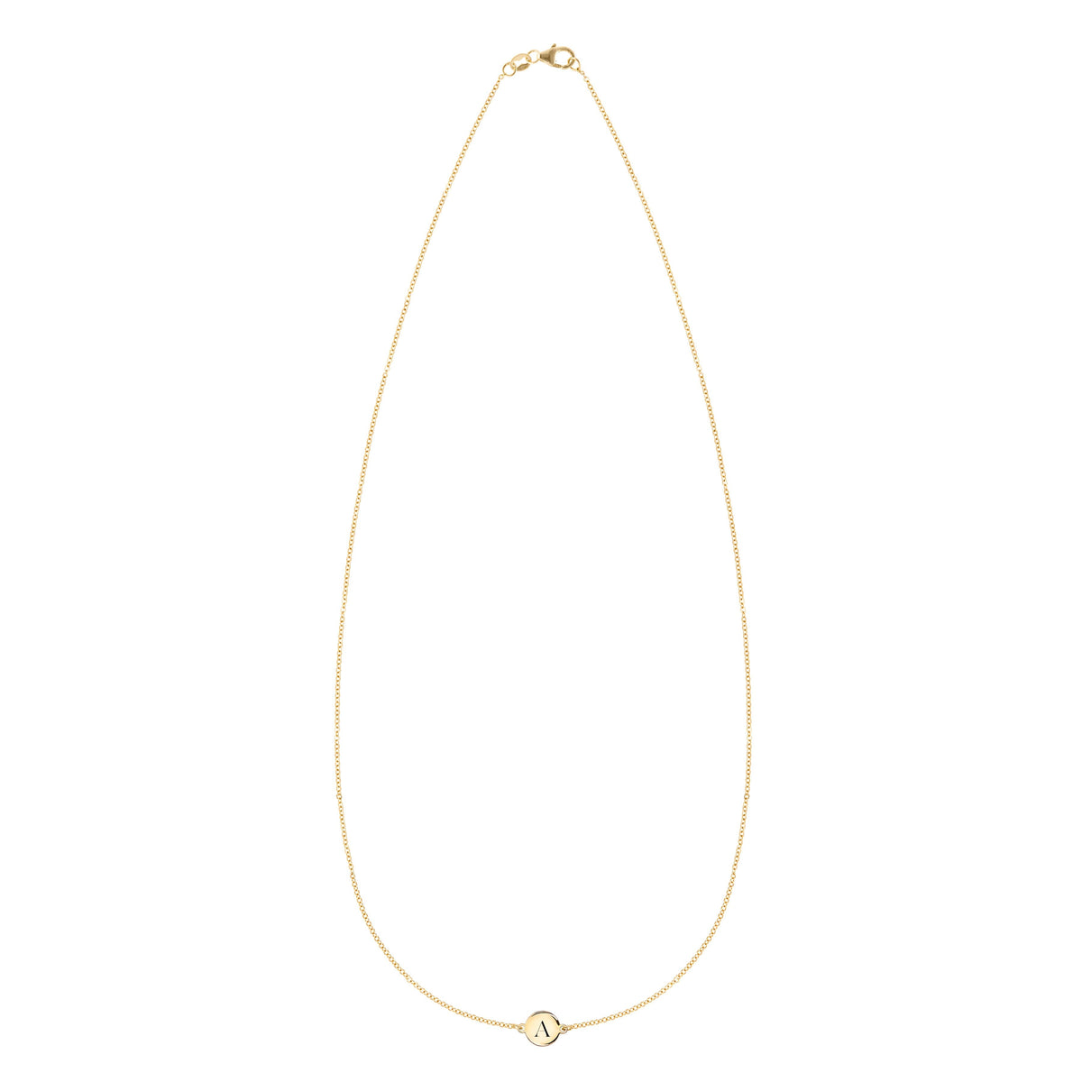 1 Letter Necklace in 14k Gold