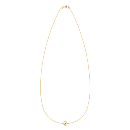 1 Letter Necklace in 14k Gold