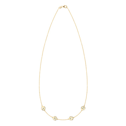 4 Letter Necklace in 14k Gold (Double Spacing)
