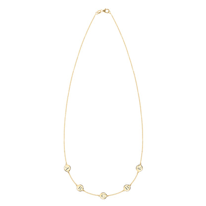 5 Letter Necklace in 14k Gold (Double Spacing)