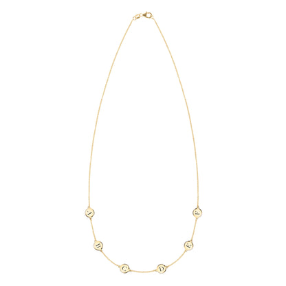 6 Letter Necklace in 14k Gold (Double Spacing)