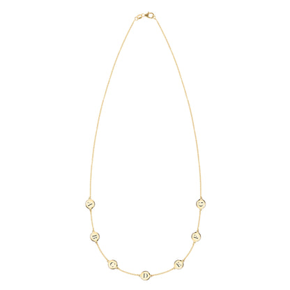 7 Letter Necklace in 14k Gold (Double Spacing)