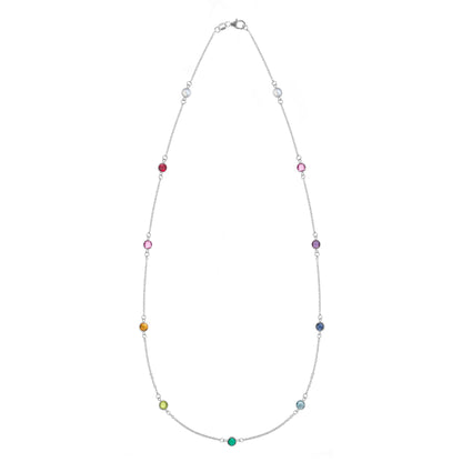 Rainbow Bayberry Necklace in 14k Gold