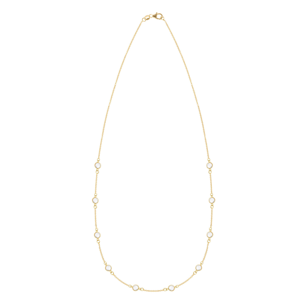 Petite 10 Birthstone Necklace in 14k Gold